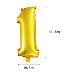 PF-20289  Číslo 1 zlatý balón 42cm