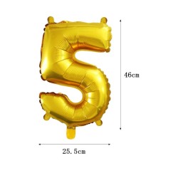 PF-20293  Číslo 5 zlatý balón 42cm