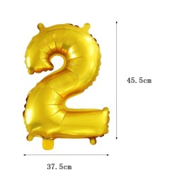 PF-20290  Číslo 2 zlatý balón 42cm