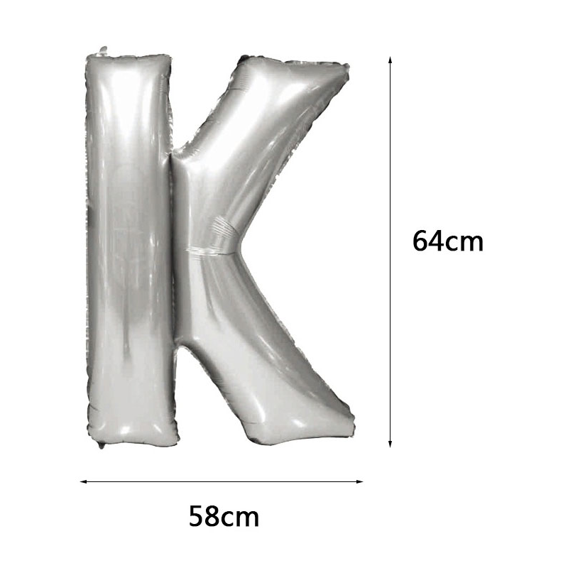 PF-60048S   K písmeno strieborné 70cm