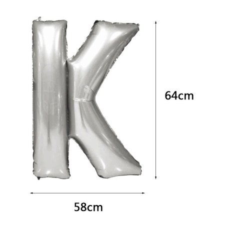 PF-60048S   K písmeno strieborné 70cm