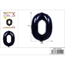 PF-21510 Číslo 0 čierny balón 101 cm