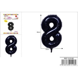 PF-21518 Číslo 8 čierny balón 101 cm