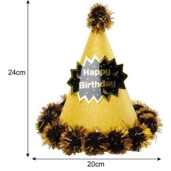 PF-22113 čiapka Happy Birthday zlatá 24x20cm