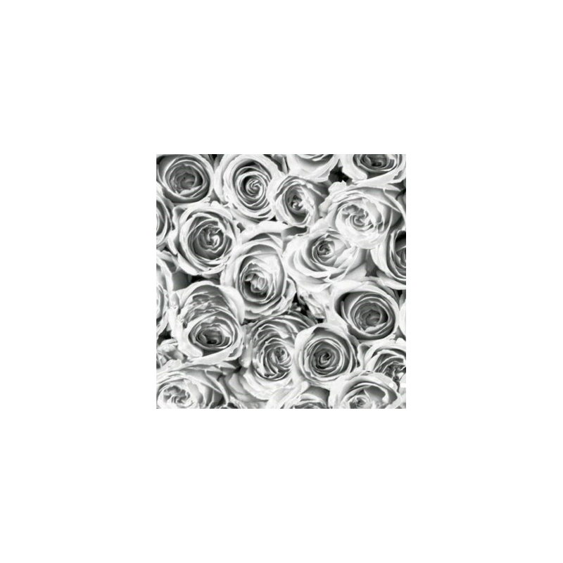 TAP - 12856 Tapeta Roses white grey 45cm x 15m