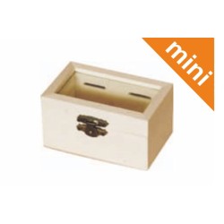 PED-5886  Mini box so skleneným vrch. 11,5x6,8x4cm