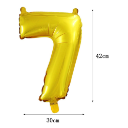 PF-20295  Číslo 7 zlatý balón 42cm